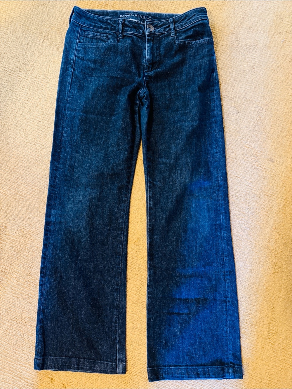 Banana Republic Bootcut “Trouser” Jeans in Dark Blue Wash